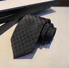 Black Gucci Gg Pattern 100  Silk Tie