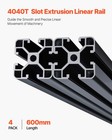 Vevor 4pcs 23 6 In  600 Mm  T Slot 4040 Aluminum Extrusion Anodized Linear Rail