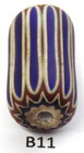 Sharp Old Lg Centerpiece Antique Venetian Chevron Trade Bead African B11 Bg 81
