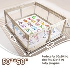 Baby Play Mat 50x50 Soft Crawling Activity Floor Mat Animal Alphabet Washable
