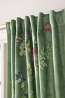 Anthropologie - Velvet Embroidered Floral Curtain 4546g587aa