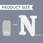 6 Inch White Unfinished Wooden Letters For Crafts  Wood Alphabet Letters For    