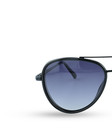 Polarized Pilot Sunglasses Black Metal Double Bridge Dark Gradient Shades