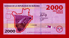 Burundi 2000 2 000 Francs 2023 Deux Mille Francs Unc Note - Prefix   cr   p-52c 