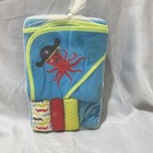 Baby Wash Set Towel And Wash Cloths Pirate Ocean Animal Themed Blue