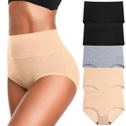 Women s High Waist Cotton Underwear Super X-large-xx-large Multi B-5 Pack