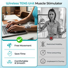 Tens Unit Muscle Stimulator 6 Modes Dual Channel Massager With 4 Pads Slippers