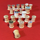 Lot Of 20  Vintage Wood Thread Spools Wooden Sewing Various Sizes