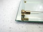 Vintage Rectangle Vanity Dresser Mirror Tray With Glass Rails