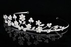 Floral Bridal Headpiece Rhinestone Crystal Prom Wedding Tiara V875
