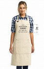 Custom Full Pocket Apron Logo Text Print Calibre Heavy Cotton Canvas  bulk Sale 
