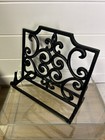 Vintage Cast Iron Cookbook Holder Metal Stand Recipe Book Holder Fluer De Lis
