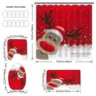Christmas Shower Curtain Sets For Bathroom  4pcs Xmas Shower Curtain non-slip   