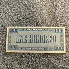 1862 Confederate  States Of America 100 Dollar Currency Bank Note Facsimile