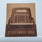 1934 Studebaker Brochure Blac And White Original