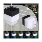 Tujoe 20 Pack Solar Fence Post Cap Lights 2in X 2in  5cm X 5cm   white  White