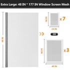 Window Screen And Screen Door Mesh Repair Kit  Grey  48in X 177in   Replacement