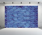 8x6ft Blue Brick Wall Backdrop Photography Birthday Party Photo Background