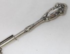 C 1910 Antique Webster Sterling Silver Awl With Guard Sewing Punch Stiletto