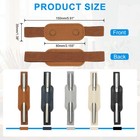 4 Pcs Adjustable Pen Loop Holder Pencil Sleeve Elastic Strap Band  Brown