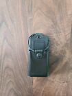 Don Hume Black Hi Gloss Leather Radio Holder Holster Police Excellent 