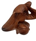 Cute Vintage Hand Carved Wood Animal Creature  Figurine