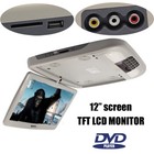 12   Gray Car Roof Mount Monitor Flip Down Tft Lcd Monitor With Dvd Player