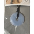 Teething Bling Silicone Necklace Mom Os Light Blue New Donut Teether Pendant