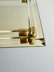 Vintage Art Deco Style Dresser Vanity Mirror Perfume Tray W  Glass Rails 6x9   
