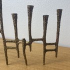 Vintage Brutalist Menorah Jerusalem Wainberg Look Alike Foldable