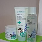 Peach Slices Snail Rescue Snail Mucin Oil-free Face Set Moisturizer Toner Mask