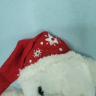 Xmas Teddy Bear Stuffed Plush White Dan Dee Snowflake 12  Green Red Hat 2017