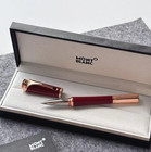 Red Resin Rose Gold Trim Luxury     Montblanc Rollerball Pen