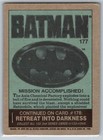 1989 Topps Batman 2nd Series  177 Mission Accomplished  Dc Comics Trading Card
