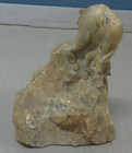 Hand Carved Stone Mountain Goats Ibex Sculpture On Natural Rock Base 7    Vintage