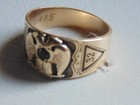 Vintage 10k Gold 32nd Degree Scottish Rite Masonic Ring Double Eagle Size 11