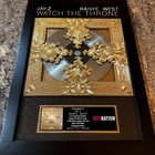 Big  Jay-z   Kanye West Watch The Throne Platinum Music Award Vinyl Lp Record Cd