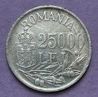 1946 Romania 25 000 Lei Silver Coin