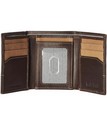 2 X Timberland Men s Baseline Canvas-genuine Ltr Trifold Wallet Brown   Charcoal