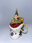 Vintage Ceramic Christmas Elf Pixie Spreading A Little Holiday Pixie Dust   Ooak