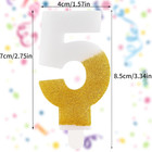 White Gold Glitter 1st Birthday Candles  Number 1 Candle  Cakes Candle  Candles 