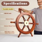 Nautical Ship Wheel For Wall Decor Rustic Wooden Pirate Boat Steering Wheel W   