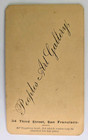 Antique Cdv Photo Victorian Girl Child Pattern Dress Godeus San Francisco Ca