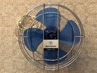 Blue Flipper Fan Westinghouse Mcm Vintage Art Deco Design Working Electric Fan