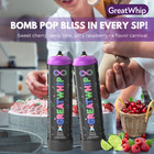 Greatwhip Cream 700g X 6 Tanks Cylinder Charger Bomb Pop Flavor Ultra Pure