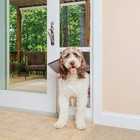 Petsafe Xl Sliding Glass Door Dog Door   Fits Up To 220 Lb Dogs   White