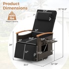 Outdoor 360   Swivel Rattan Recliner Chair Patio Wicker Chaise Lounge Chair