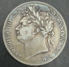 1823 George Iv Silver Half-crown -extremely Fine-stunning Natural Rainbow Toning