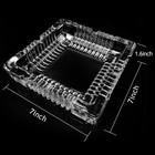 Large Vintage Cigar Ashtray Cut Crystal Glass Tobacciana Heavy Diamond Art Smoke
