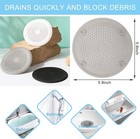 2 Pack Shower Drain Hair Catcher  Silicone Cover With New Black 2pack 